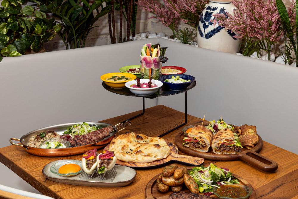 Restaurant dining room wide shot